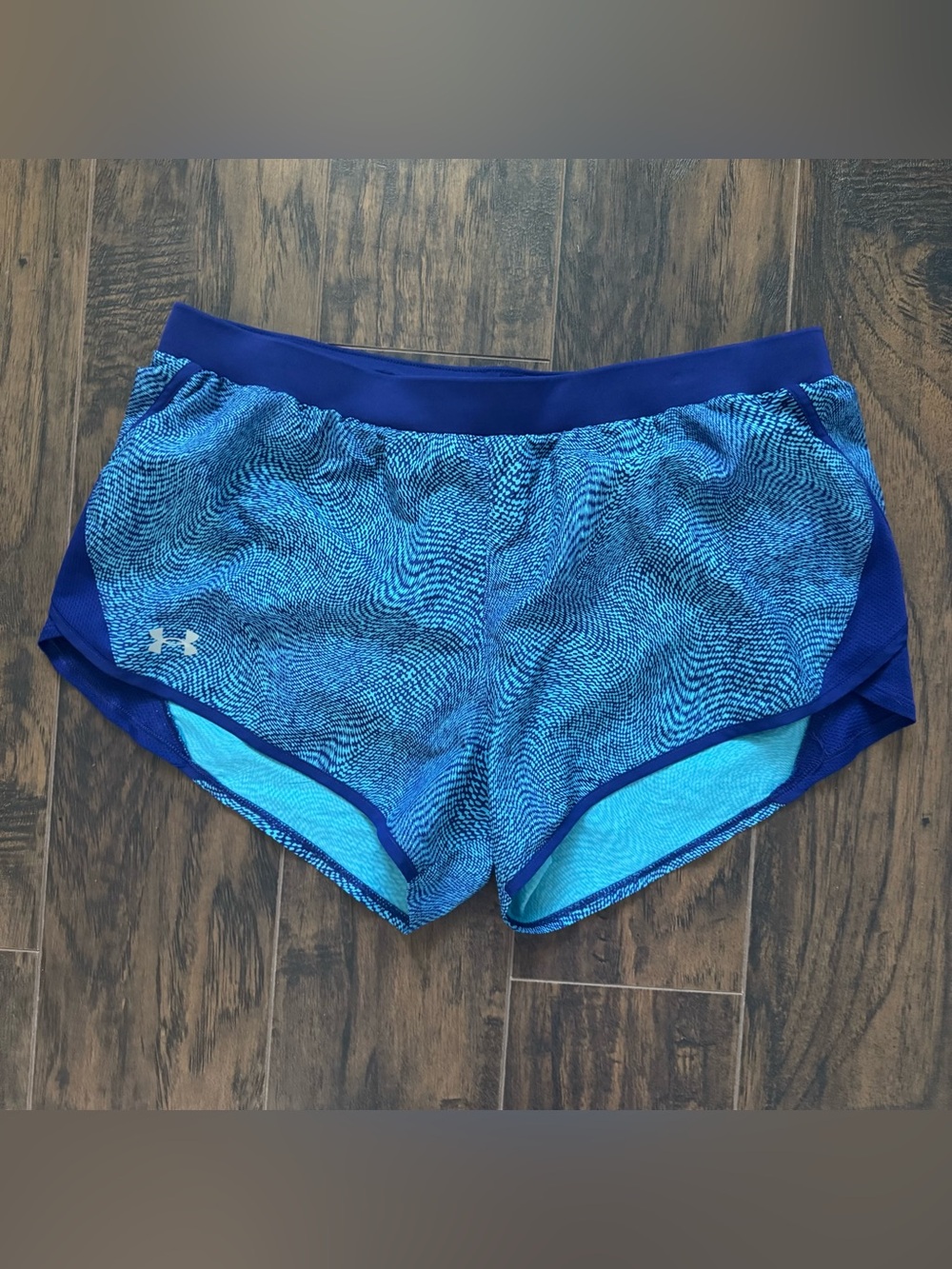Under Armour XL Blue Fly By 2.0 Printed Shorts